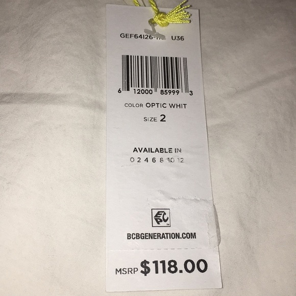 BCBGENERATION white lace insert dress, size 2 - Picture 3 of 6